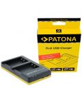 Διπλός φορτιστής Patona - για μπαταρία Canon LP-E17, Μαύρο/Κίτρινο - 2t