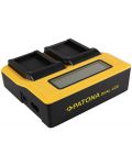 Διπλός φορτιστής Patona - για μπαταρία Canon LP-E17, LCD, κίτρινο - 1t