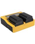 Διπλός φορτιστής Patona - για μπαταρία Canon LPE6/LP-E6, LCD, κίτρινο - 2t