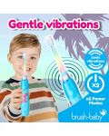 Ηλεκτρική οδοντόβουρτσα Brush Baby - Kidzsonic,Flamingo, με μπαταρίες και 2 άκρες - 3t