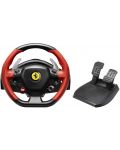 Τιμόνι με πεντάλια Thrustmaster - Ferrari 458 Spider, μαύρο/κόκκινο - 1t
