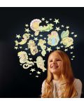Φωσφοριζέ αυτοκόλλητα Brainstorm Glow - Αστέρια και γοργόνες, 43 τεμάχια - 3t