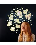 Φωσφορίζοντα αυτοκόλλητα Brainstorm Glow - Αστέρια και μονόκεροι, 43 τεμάχια - 3t