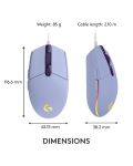 Gaming ποντίκι Logitech - G102 Lightsync, Οπτικό , RGB, μωβ - 9t