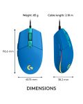 Gaming ποντίκι  Logitech - G102 Lightsync, οπτικό RGB, μπλε  - 9t