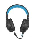 Gaming ακουστικά Fury - Warhawk, RGB, μαύρα/μπλε - 3t