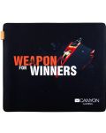 Gaming pad για ποντίκι Canyon - CND-CMP5, S, μαλακό, μαύρο - 1t