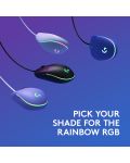 Gaming ποντίκι Logitech - G102 Lightsync, Οπτικό , RGB, μωβ - 8t