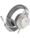 Gaming ακουστικά Genesis - Neon 750 RGB, άσπρα - 3t