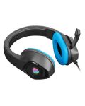 Gaming ακουστικά Fury - Phantom, RGB, για κονσόλες, μαύρα/μπλε - 2t