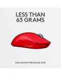 Ποντίκι gaming  Logitech - Pro X Superlight,ασύρματο, κόκκινο - 3t