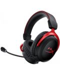 Gaming ακουστικά HyperX - Cloud II Wireless, ασύρματα, μαύρα/κόκκινα - 1t