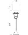 Φωτιστικό κήπου Smarter - Edmond 9157, IP44, E27, 1x28W, μαύρο - 2t