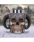 Ποτήρι μπύρας Nemesis Now Adult: Medieval - Viking Skull - 7t