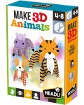 Δημιουργικό σετ Headu Montessori - Φτιάξε 3D ζώα - 1t
