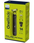 Ξυριστική Μηχανή για γένια και σώμα Philips - QP6541/15 OneBlade Pro, μαύρο - 2t