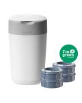 Καλάθι υγιεινής για πάνες Tommee Tippee - Twist and Click, με 4 κασέτες - 4t