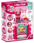 Σετ παιχνιδιών Buba Kitchen Cook - Παιδική κουζίνα, ροζ - 5t