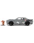 Σετ παιχνιδιών Jada Toys - Tom and Jerry, Αυτοκίνητο 2015 Dodge Challenger, 1:24 - 3t