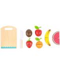 Σετ παιχνιδιού Tooky Toy -Φρούτα για κοπή με σανίδα και μαχαίρι - 4t
