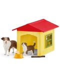 Σετ παιχνιδιού Schleich Farm World - Κίτρινο σπίτι σκύλου - 1t