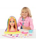 Σετ παιχνιδιού Barbie Color Reveal - Μανεκέν για χτενίσματα, με αξεσουάρ - 5t