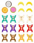 Σετ παιχνιδιού Battat - Ξύλινες πολύχρωμες μαϊμούδες  - 3t