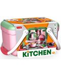 Σετ παιχνιδιού Raya Toys -Κουζίνα σε καλάθι με ατμό και φώτα - 4t