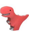 Σετ παιχνιδιών Raya Toys -Μαγνητικός δεινόσαυρος για συναρμολόγηση, Κόκκινο - 1t