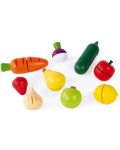 Σετ παιχνιδιού Janod - Maxi φρούτα και λαχανικά - 4t