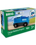 Παιχνίδι Brio - Ατμομηχανή φορτίου, μπλε - 3t