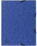 Φάκελος από χαρτόνι Exacompta -με λάστιχο, μπλε - 1t