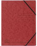 Φάκελος από χαρτόνι  Exacompta -με λάστιχο, κόκκινο - 1t