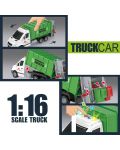 Σκουπιδιάρικο Raya Toys - Truck Car με κάρτες ταξινόμησης,μουσική και φώτα, 1:16 - 2t