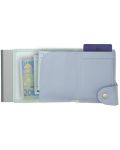 Θήκη καρτών C-Secure - πορτοφόλι και τσαντάκι νομισμάτων, μπλε και γκρι - 3t