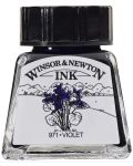 Μελάνι καλλιγραφίας Winsor & Newton - Violet, 14 ml - 1t