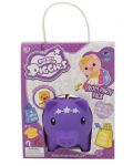 Κουμπαράς Boti Pocket Money Piggies - Μωβ, με αξεσουάρ - 1t