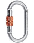 Καραμπίνερ Rock Empire - Steel Carabiner O/KL/S, γκρι  - 1t