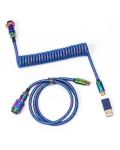 Καλώδιο πληκτρολογίου Keychron - Blue Colorful Premium, USB-C/USB-C, μπλε - 1t