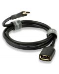 Καλώδιο QED - Connect QE8191, USB-A/USB-C, 0.15m, μαύρο - 1t