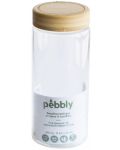 Βάζο με ερμητικό κλείσιμο Pebbly - 850 ml, 8.5 х 21 cm - 1t