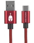 Καλώδιο Spartan Gear - Type C USB 2.0, 2m, κόκκινο - 1t