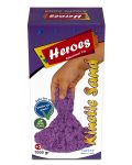 Κινητική άμμος σε κουτί  Heroes - Μωβ χρώμα, 1 κιλό - 1t