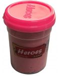 Kινητική άμμο Heroes - Με καπάκι με φιγούρα, ροζ, 200 γρ - 1t