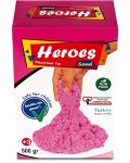 Κινητική άμμος σε κουτί Heroes - Ροζ χρώμα - 1t