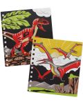 Βιβλίο ζωγραφικής DinosArt Velvet - Δεινόσαυροι - 3t