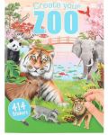 Βιβλίο με αυτοκόλλητα Depesche - Φτιάξτε τον δικό σας ζωολογικό κήπο - 1t
