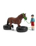 Σετ Schleich Farm World Horses - Αγώνας πόνυ - 4t