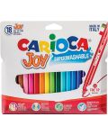 Σετ μαρκαδόροι που πλένονται Carioca Joy - 18 χρώματα - 1t