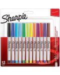 Σετ μόνιμων μαρκαδόρων Sharpie - Ultra Fine, 12 χρώματα - 1t